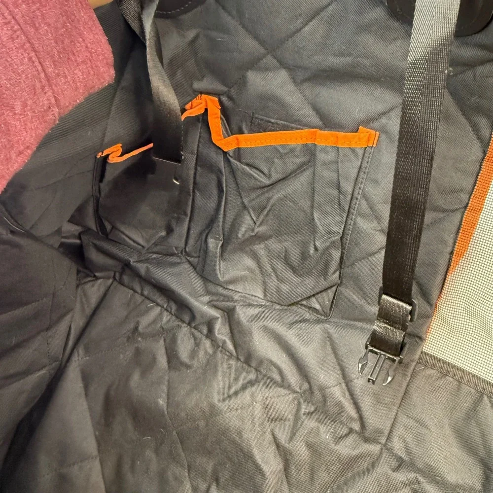 iBuddy Dog Car Seat Cover Black Orange‎ Quilted Waterproof Back Seat SEE NOTES